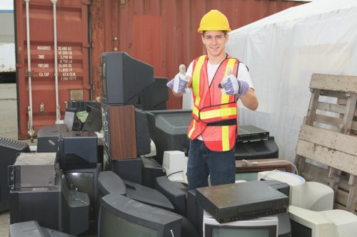 Commercial skip placed in a Soho business area