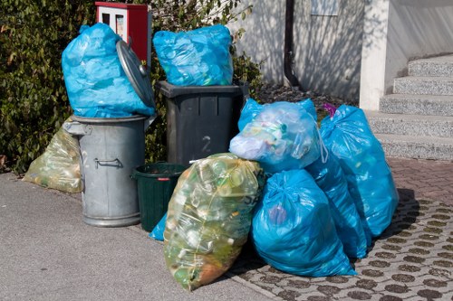 People participating in a community recycling program