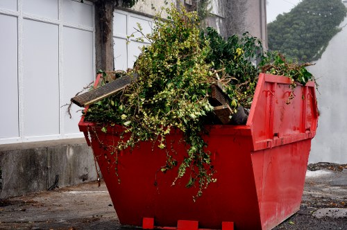 Various types of waste being sorted for recycling in Soho